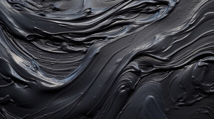 Wall Mural - backgrounds with texture of acrylic paint of black color.