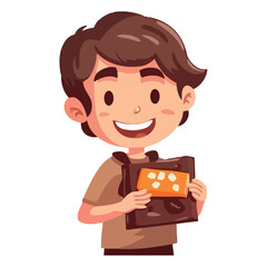 Sticker - Smiling schoolboy design