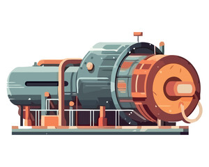 Wall Mural - Modern engine illustration