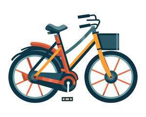 Wall Mural - Colored bicycle illustration