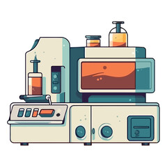 Sticker - Modern healthcare medicine machinery