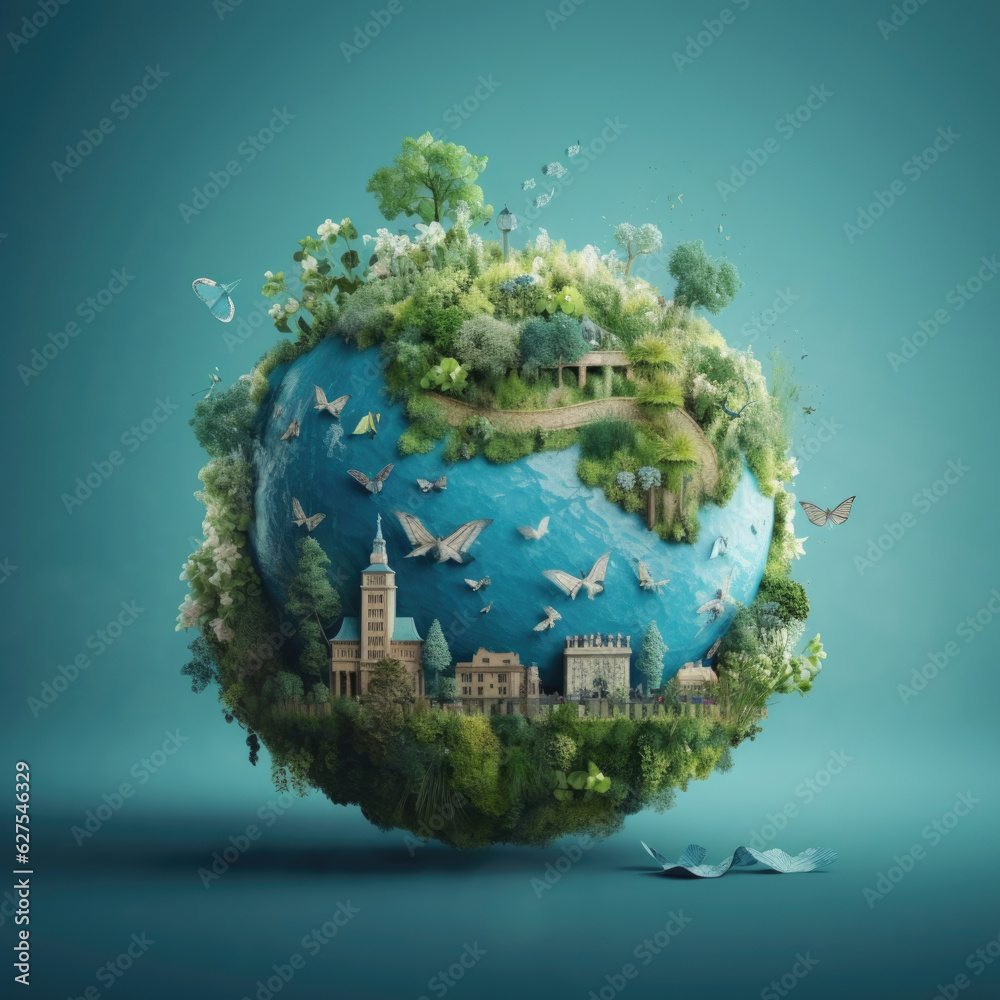 Planet earth background with nature design of earth planet globe with ...