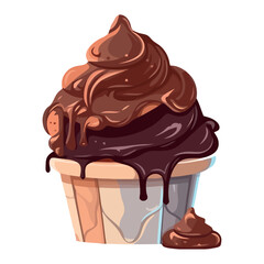 Sticker - Gourmet chocolate cupcake