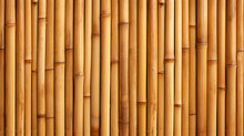 Brown And Yellow Bamboo Wall Background And Texture.