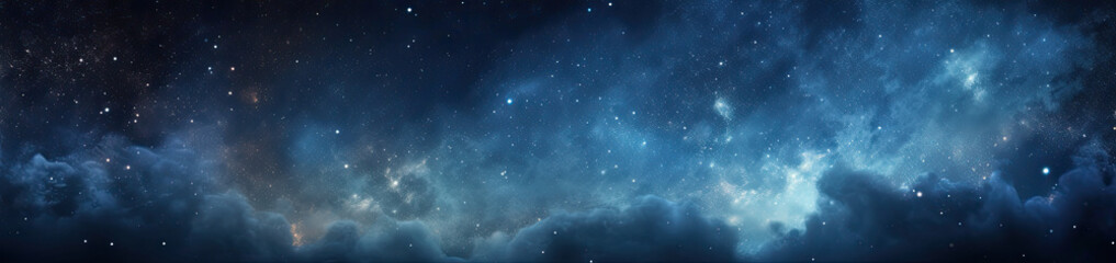 Wall Mural - Universe landscape panoramic view. Generative AI
