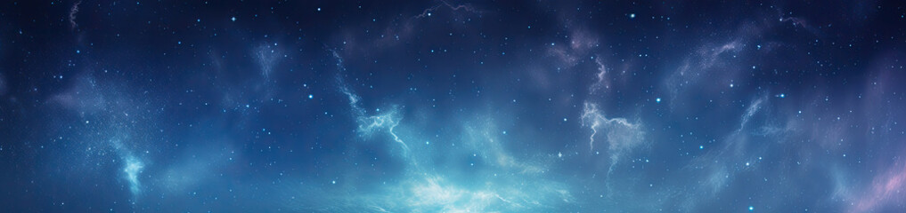 Wall Mural - Universe landscape panoramic view. Generative AI