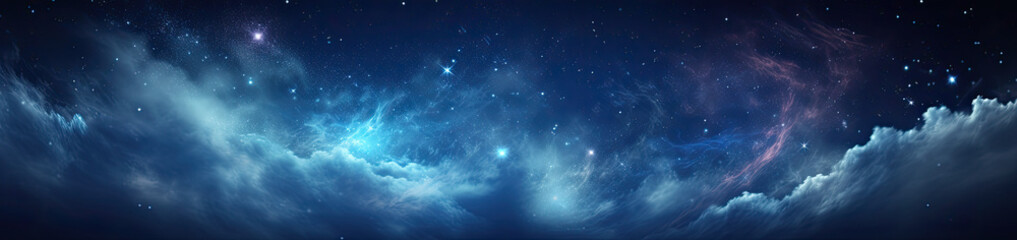 Universe landscape panoramic view. Generative AI