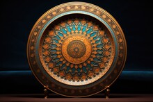 Chinaware Plate With Mandala Pattern.