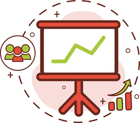 Wall Mural - report graph icon design, business icons.