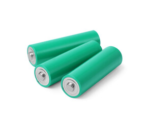 Sticker - New AA size batteries isolated on white