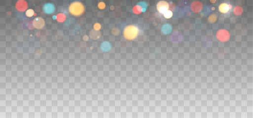 Sticker - Colorful Bokeh background. Vector bokeh lights