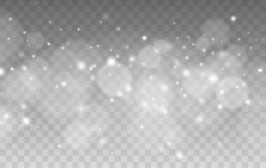 Aufkleber - Bokeh lights isolated. Vector background with gold sparkles