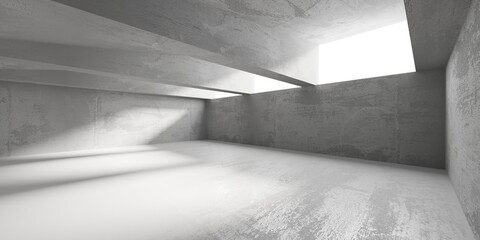  Abstract interior design concrete room. Architectural background