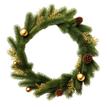 Christmas Wreath Transparent Background, Christmas Decorations, Generative Ai