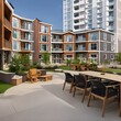 A community-driven co-housing development with shared amenities and communal spaces4
