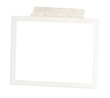 © Formatoriginal - Vintage instant photo frame mockup with brown tape isolated on transparent background