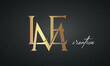 luxury letters LME golden logo icon premium monogram, creative royal logo design