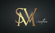 luxury letters SMV golden logo icon premium monogram, creative royal logo design
