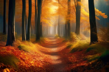 Autumn Forest, Generated By Artificial Intelligence