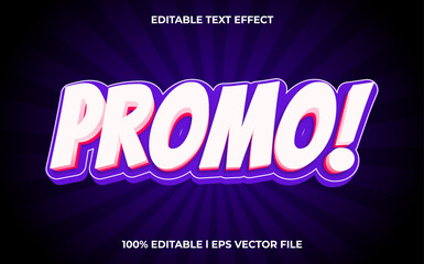 Poster - promo 3d editable text effect, template with 3d style use for logo and business brand