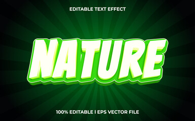 Poster - Nature 3d editable text effect, template with 3d style use for logo and business brand