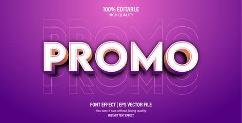 Editable promo 3d text effect.