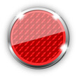 Red reflector, transparent background