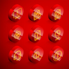 Poster - Set line Information, Checklist with 24 hours service, Telephone support, Clipboard question marks, Location clock, Headphones and Unknown search icon. Vector