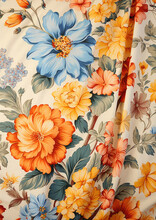 Chintz Is A Glazed Cotton Fabric With Colorful Patterns, Printed Or Hand-painted With Lush Flowers And Fancy Floral Motifs. Chintz Patterns Are Associated With Outdoor Life, Rural Flair.