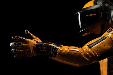 Poster - Top View Image Of A Person Interacting With Virtual Reality Hand Controllers Military Generative AI