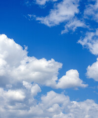 white clouds in blue sky