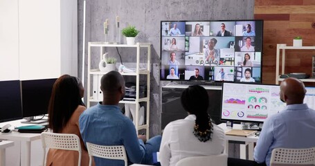 Poster - Online Video Conference Social Distancing Webinar Business