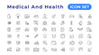 © artnazu - Medecine and Health flat icons. Collection health care medical sign icons