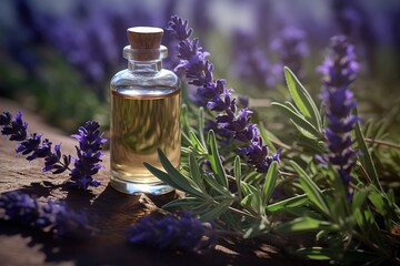 Canvas Print - lavender aromatic oil