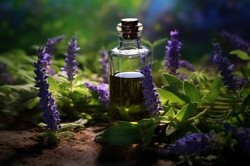 Fototapete - lavender aromatic oil