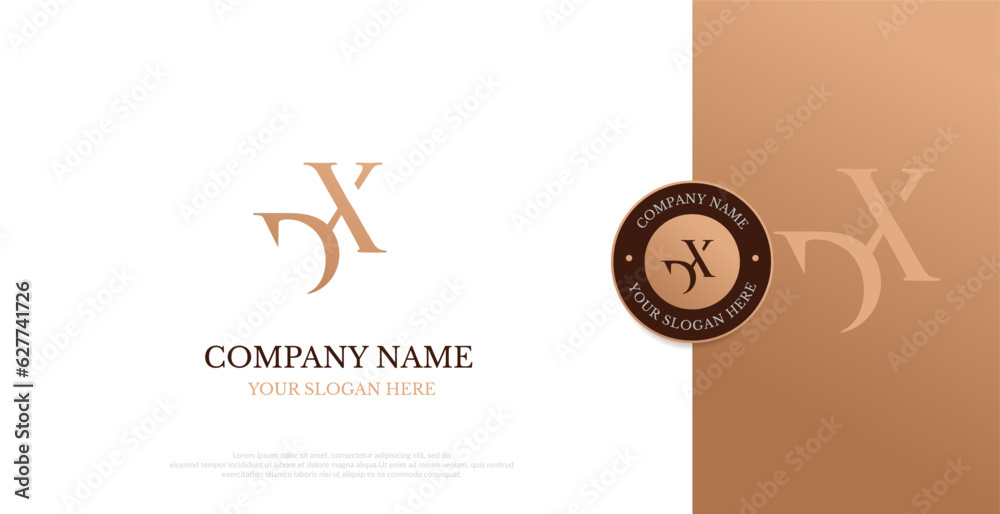 Initial DX Logo Design Vector Stock Vector | Adobe Stock