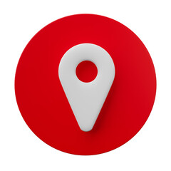 Poster - 3d rendering, 3d illustration. Location map pin gps pointer markers. Map pointer isolated on transparent background.