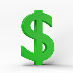 Poster - 3D Dollar sign isolated on transparent background, png file