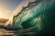 © YouraPechkin - Awe-inspiring power of massive tsunami waves crashing in the ocean
