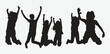 © Metavector  - Joyful Silhouettes of Children Jumping in Playful Delight, Vector Illustrations for Youthful Energy and Happiness