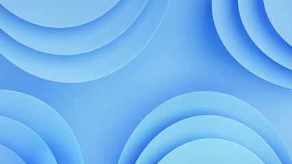 Poster - Light blue abstract circle layer pattern background