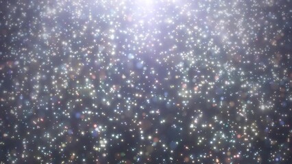 beautiful rainbow colored sparkle glimmer particles falling slowly - 4k seamless vj loop motion back