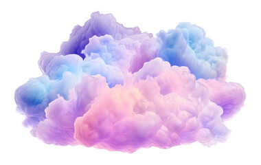 Wall Mural - Colorful Cloud Isolated on Transparent Background
