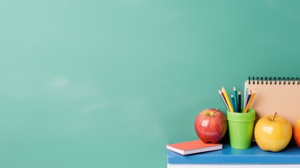 Wall Mural - Back to school background with copy space