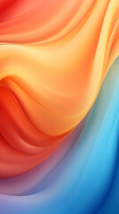 Aufkleber - An abstract composition with vibrant orange and blue colors