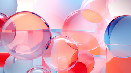 Aufkleber - A colorful and playful display of floating bubbles