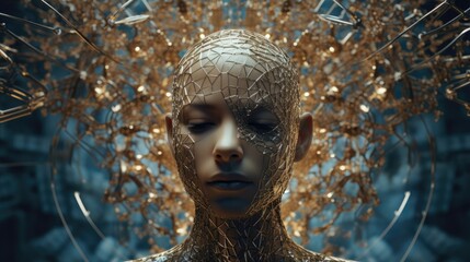 Synaptic Synthesis: Human-like Android in a Vast Neural Network, Generative AI