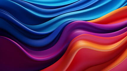 Fototapete - A vibrant abstract background with flowing wavy lines