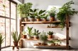 interior of a house with plants pots