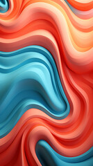 Fototapete - Colorful abstract background with flowing waves